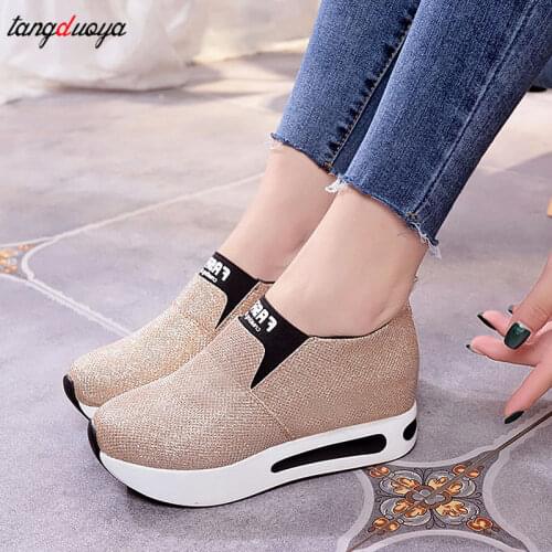 Platform shoes Flat Shoes women Slip On Casual Platform Shoes women winter womens casual shoes leather shoes slip on sneakers