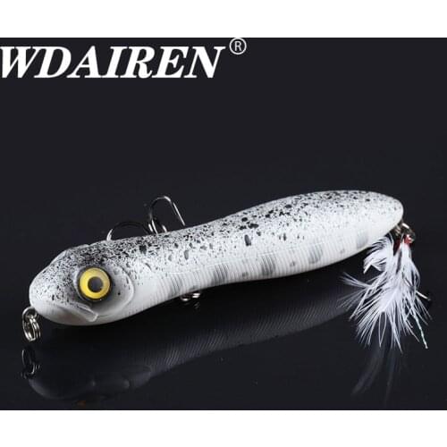 1Pcs Pencil Fishing Lures 10cm 16.5g Snake head Hard Baits With 6# VMC High Carbon Hooks Wobbler Artificial Fish Lure Pesca