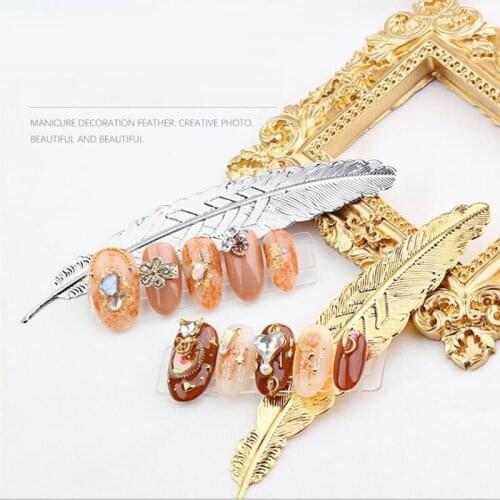 1pc Rose Gold Nail Tip Holder Feather Practice Training Display Stand Metal Manicure Salon DIY Nail Art Showing Tools