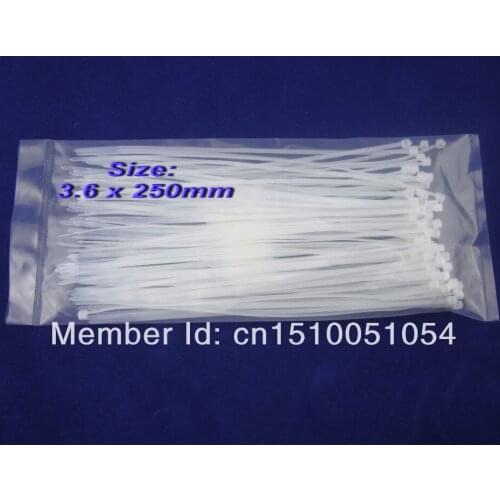 250Pieces New in Bag Nylon Cable Ties 3.6 x250mm ( 10") / 4 x 250mm(10") Self-Locking Plastic Cable Zip Ties Cable Loop Ties