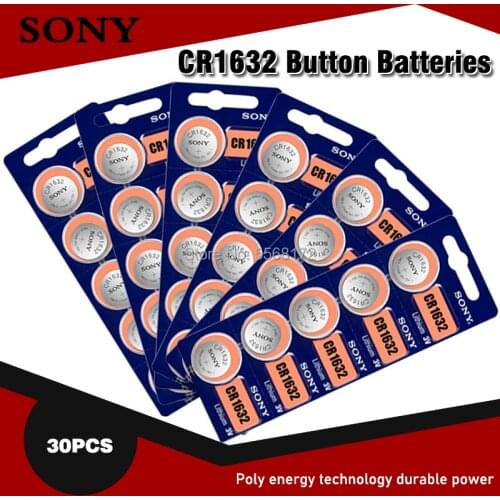 30Pc FOR SONY CR1632 1632 DL1632 BR1632 3V Lithium Batteries Cell Button Coin Battery For Watch Remote Control Scale