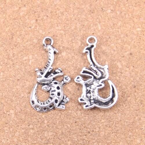 8pcs Charms alligator crocodile 34x18mm Antique Pendants,Vintage Tibetan Silver Jewelry,DIY for bracelet necklace