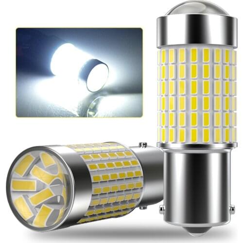 2X 1156 P21W BA15S 1157 Car LED Reverse Light Bulb W16W T15 Auto Backup Lamp For Peugeot 307 206 308 407 207 3008 2008 406 208