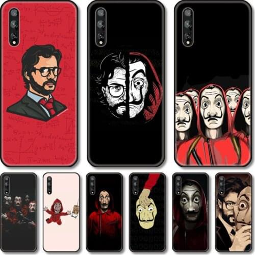 TV money heist Phone Case For Huawei Y 5 6 7 8 9 A P S Pro 2020 2019 Black Shell Cover