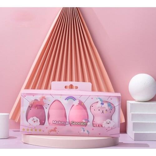 Make-up Tool A Gourd Water Drop Obliquely Cut Face Brush Sponge Beauty Egg Powder Set Combination