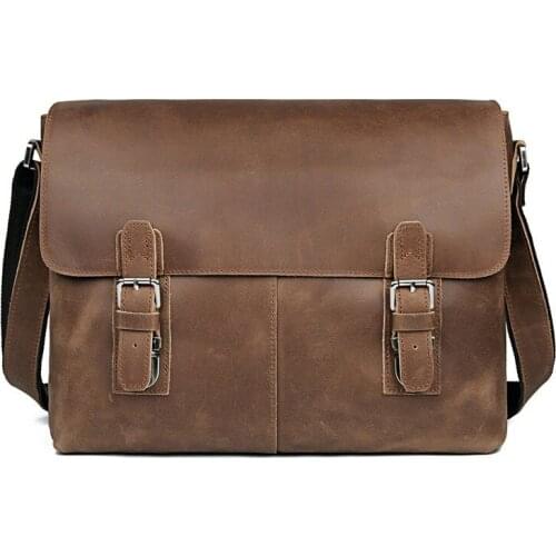 Mens Bag Briefcase Natural Real leather office laptop bag for male genuine leather bags business Document man briefcase handbag