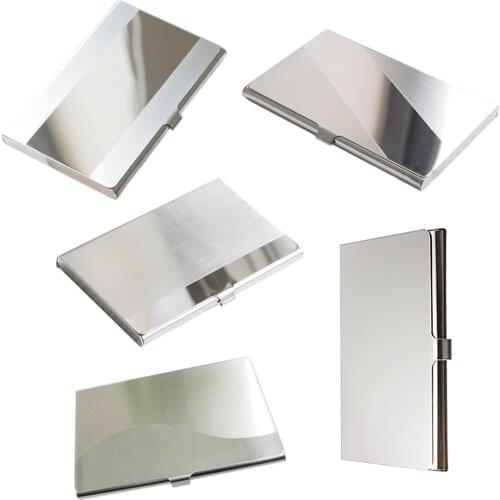 Stainless Steel Aluminum Case Transmission Case Commercial Business Card Credit Card holder horizontal surface