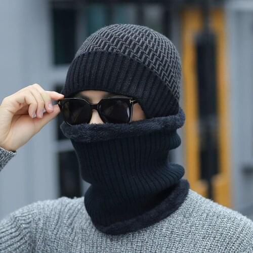 2019 New Warm Bone Knitted Scarf Balaclava Ski Mask Bonnet Femme Cap Skullies Beanies Winter Hat Women Hats Caps Men Gorras