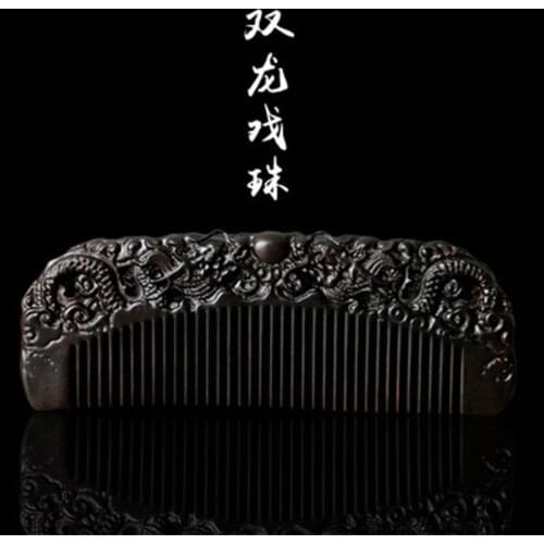 Professional Wooden Comb Handmade Hair Brush Health Care Anti-static Massage Comb Black Sandalwood Comb Wedding/ Birthday Gift