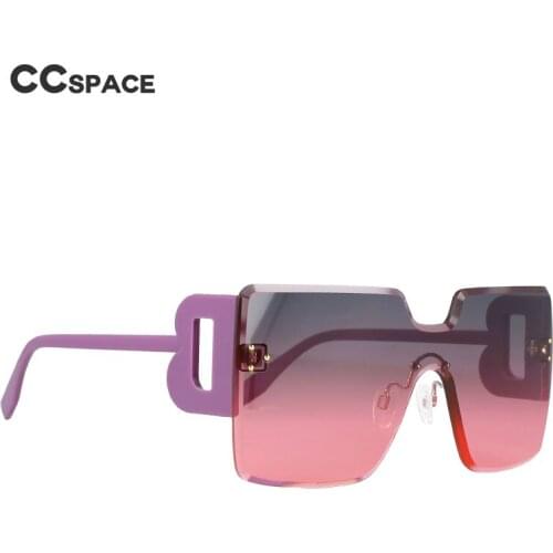 51085 One-Piece Frameless Oversized Sunglasses Goggles Men and Women Fashion Brand Designer Sunshade Uv400 Retro Glasses