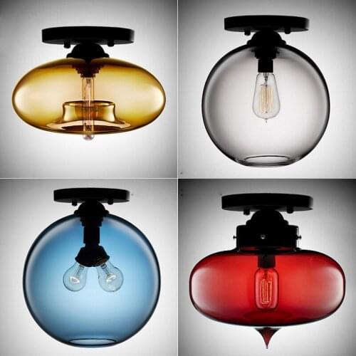 Vintage Ceiling Lamps glass Lamp Ceiling Light kitchen Lamp Home Lights Corridor E27 Led ceiling Lamps bedroom