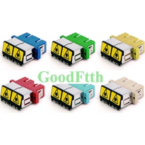Fiber Adapter Adaptor Coupler SC-SC Duplex with Shutter Cover GoodFtth 100pcs/lot