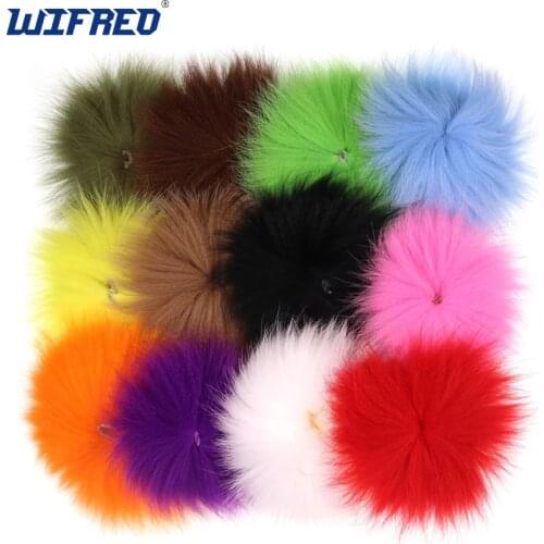 Wifreo 1pc Arctic Fox Tail Hair for Salmon Steelhead Flies Tube Fly Jig Streamer Hairwing Patterns Fly Tying Fur Materials