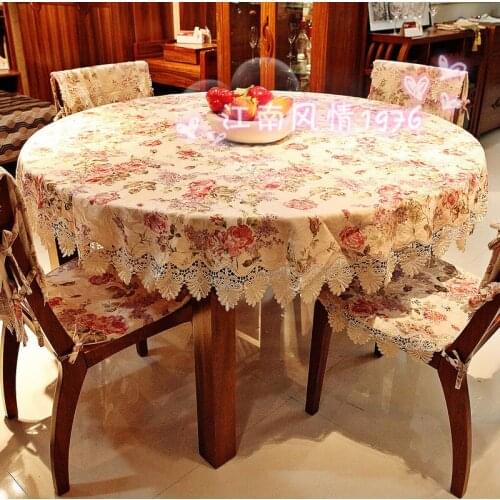 High-grade water-soluble fabric edge Artex tablecloths / table cloth / tea table cloth chair pad printing tablecloths Continenta