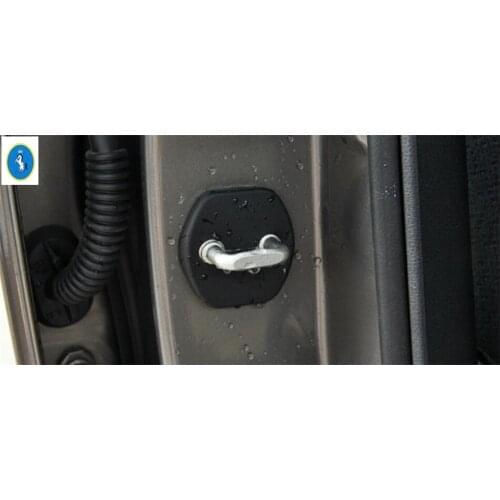 Yimaautotrims Interior Plastic Door Lock Protector Frame Cover Stickers Trim 4 Piece For KIA Sportage 2016 2017 2018 2019 2020