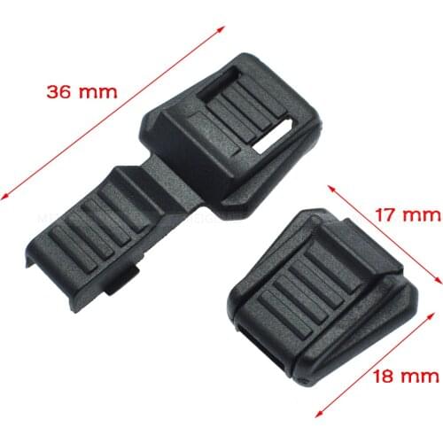 50pcs/pack High quality Zipper Pull Cord Ends Cord Lock Plastic buckle For Paracord & Cord Tether Tip Cord Clip Black