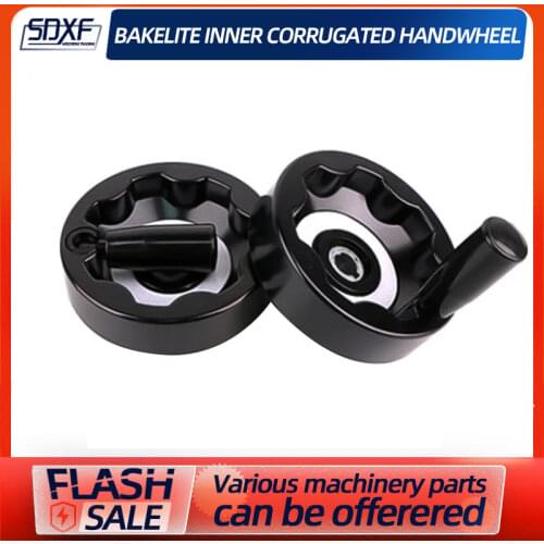 1/2/4PCS Bakelite inner corrugated handwheel foldable double spoke handle factory direct bakelite handwheel handle