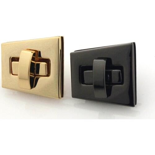 1pcs Metal Oblique Square Turn Lock Fashion Twist Lock for DIY Handbag Bag Purse Luggage Hardware Closure Bag Parts Accessories