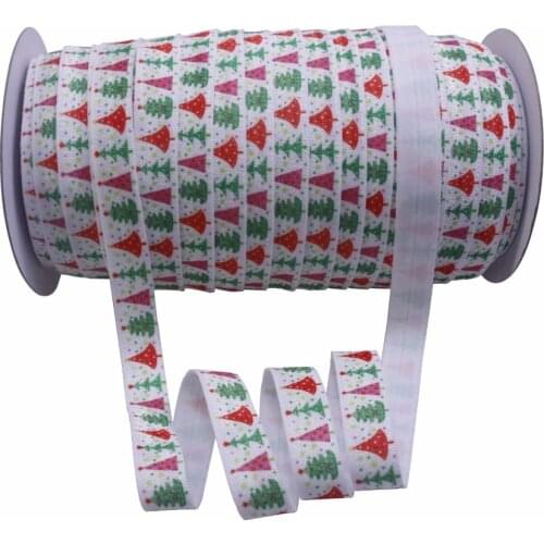 100yard/ lot ,5/8" fold over elastic bands FOE girls hair tie accessories christmas fold over elastic