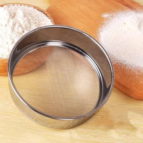 Kitchen Fine Mesh Flour Sifter Round Strainer Sifters Baking