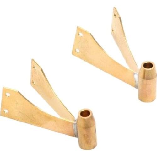 2pcs Brass Propeller Shaft Bracket Double Arm Axle Strut Holder Inner Dia 4mm Flexible Supporter DIY Handmade Parts for RC Boat