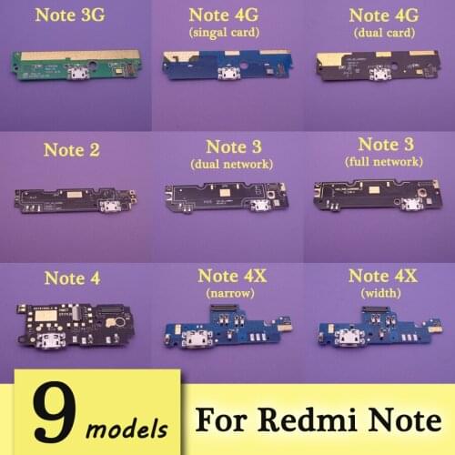 For redmi note 3G/4G/2/3/4/4X Micro USB Charging Port Dock Connector Flex Cable With Microphone Board Repair Parts Replacement