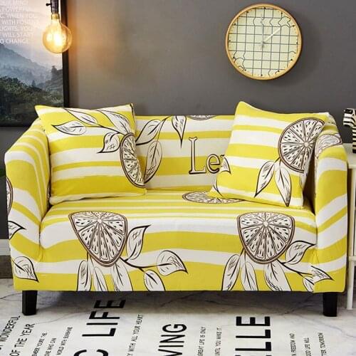 Happy lemon stretch all-inclusive sofa cover washable universal furniture sofa cover living room anti-slip leather sofa set CZ53