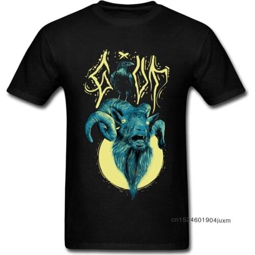 Summer Adult Tshirt Goat T Shirts Slim Fit Father Day Short Sleeve Crew Neck Tees 100% Cotton Men Unique T-Shirt Drop Shipping