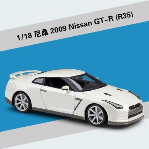 Diecast 1:18 Nissan GT-R R35 2009 Sports Car Simulation Alloy Vehicle Model Toys Collection Souvenir Ornaments Display Show