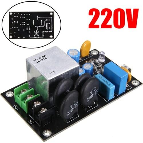 Mayitr 1PC Class A Power Amplifier Soft Start Delay Temperature Lightning Protection Board With Gas Discharge Tube 220V 100A