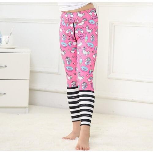 Cartoon Print Cute Girl Pants Multi Color Girl Pant Printing Flower Children Pants Cartoon Leggings Pattern Trousers