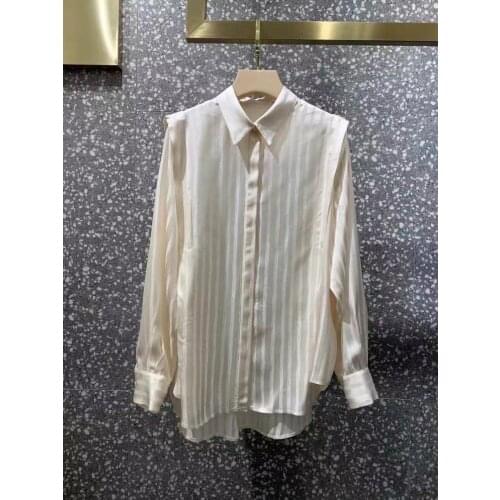 Fashion 2021 new ladies long sleeve sexy casual jacquard shirt 0315