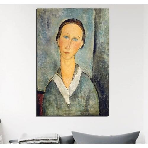 Modigliani Girl in A Sailors Blouse Canvas Painting Print Living Room Home Decor Modern Wall Art Oil Painting Posters Pictures
