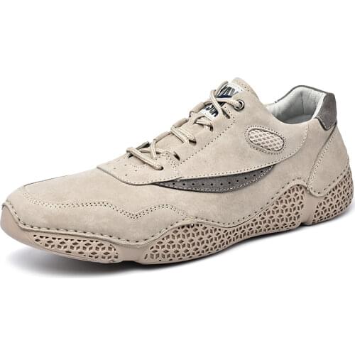 2021 New Mens Suede Leather Shoes Brand Luxury Fashion Casual Loafers Moccasins Classic Slip On Soft Driving Shoes Big Size