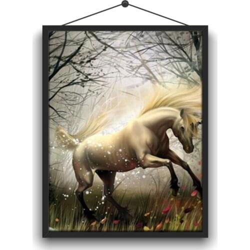 5D DIY Full Circle Diamond Embroidery Kit "horse" Multi-picture Exquisite Home Handmade Crafts Decorations Hanging Pictures