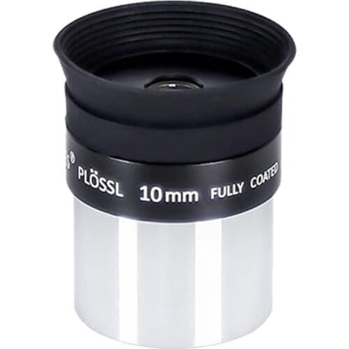 1.25'' 10mm Plossl Eyepiece Multi Coated Lens for Astronomical Telescope Accessories Black