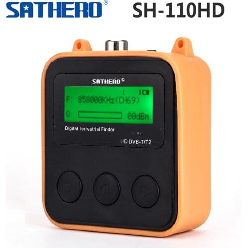 [Genuine] Sathero SH-110HD DVB-T DVB-T2 Pocket Digital Terrestrial Finder LCD Screen Support QPSK DVB-T2 Signal Digital Meter