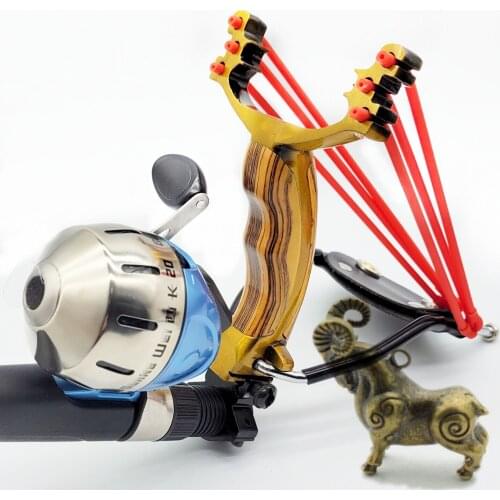 Outdoor hunting tool catapult slingshot with wrist rest metal material shooting slingshot Catch fish Artifact catapult set