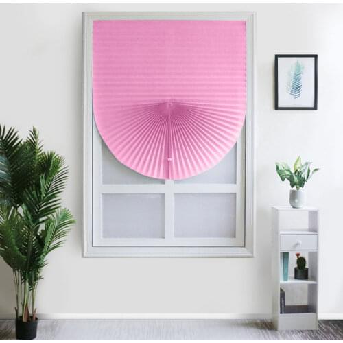 Self-Adhesive Windows Curtains Bathroom Balcony Shades Window Color Pleated Blinds Half Blackout Windows Curtains For Home Decor