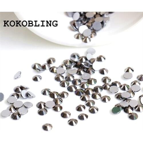 Ss3 -ss30 Flat Back AAAAA Crystal Jet Jematite ( 3d Nail Art decorations ) Non Hot Fix Glue on rhinestones for nails diy