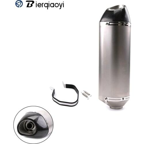 51mm Universal Motorcycle Exhaust Modified Muffler Pipe Scooter Stainless Steel Muffler Exhaust Tip Motorcycle Carbon Fiber