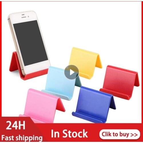 Candy Color Universal Plastic Phone Holder Stand Base Mobile Phone Bracket For IPhone 12 For Samsung For Xiaomi Smartphone Racks