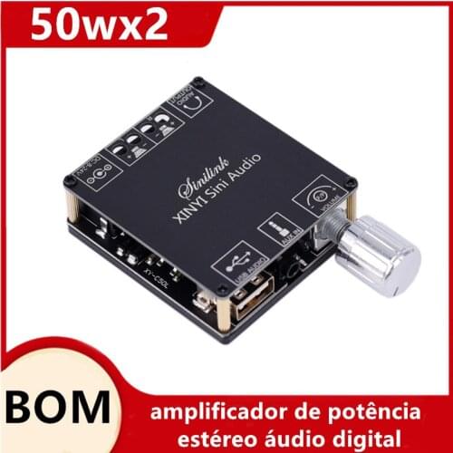 XY-C50L MINI Bluetooth 5.0 Wireless Audio Digital Power amplifier Stereo board 50Wx2 Bluetooth