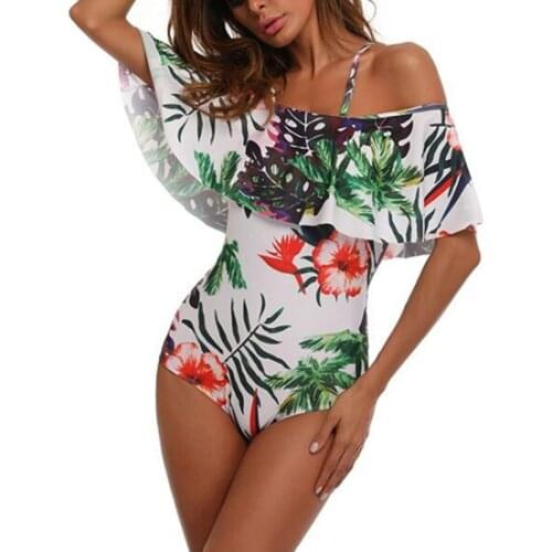 Women Bikini Maillot De Bain One Piece Women Swimwear Swimsuit Bathing Swim Suit Swimming Plus Size 2019 Sexy Print Beach XXL