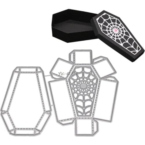 1PC Halloween Coffin Cutting Dies Stencil DIY Scrapbooking Embossing Paper Card Home Decor Cutting Dies Scrapbooking