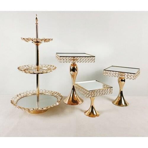 4pcs/lot 3 Tier square Cupcake Stand with Base, metal Cake Stand, Cupcake Tower Stand, Premium Cupcake Holder