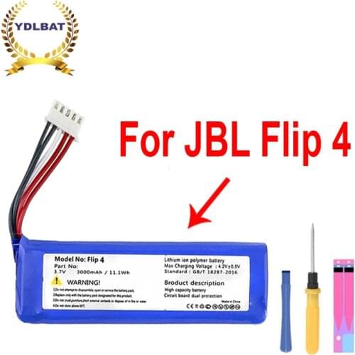 3000mAh High capacity battery GSP872693 01 Battery for JBL Flip 4, Flip 4 Special Edition+USB cable+toolkit
