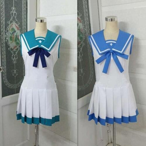 Anime Nagi no Asukara cosplay Mukaido Manaka Hiradaira Chisaki JK Japanese daily shool uniform Halloween costume Sailor suit