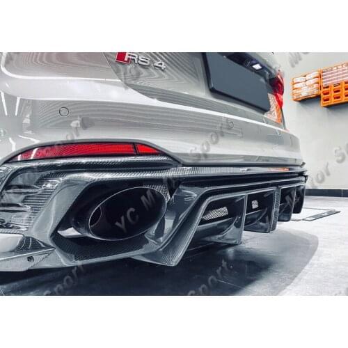 Car Accessories CF Carbon Fiber Avant RS01R Rear Diffuser Fit For 2018-2020 RS4 B9 Rear Diffuser