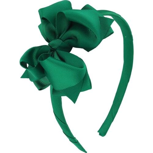 1 Piece Girls Floral Bow Headband 3.5 Inch Big Flower Tails Design Ribbon Bows Hairband for Girls Children Hair Accessories